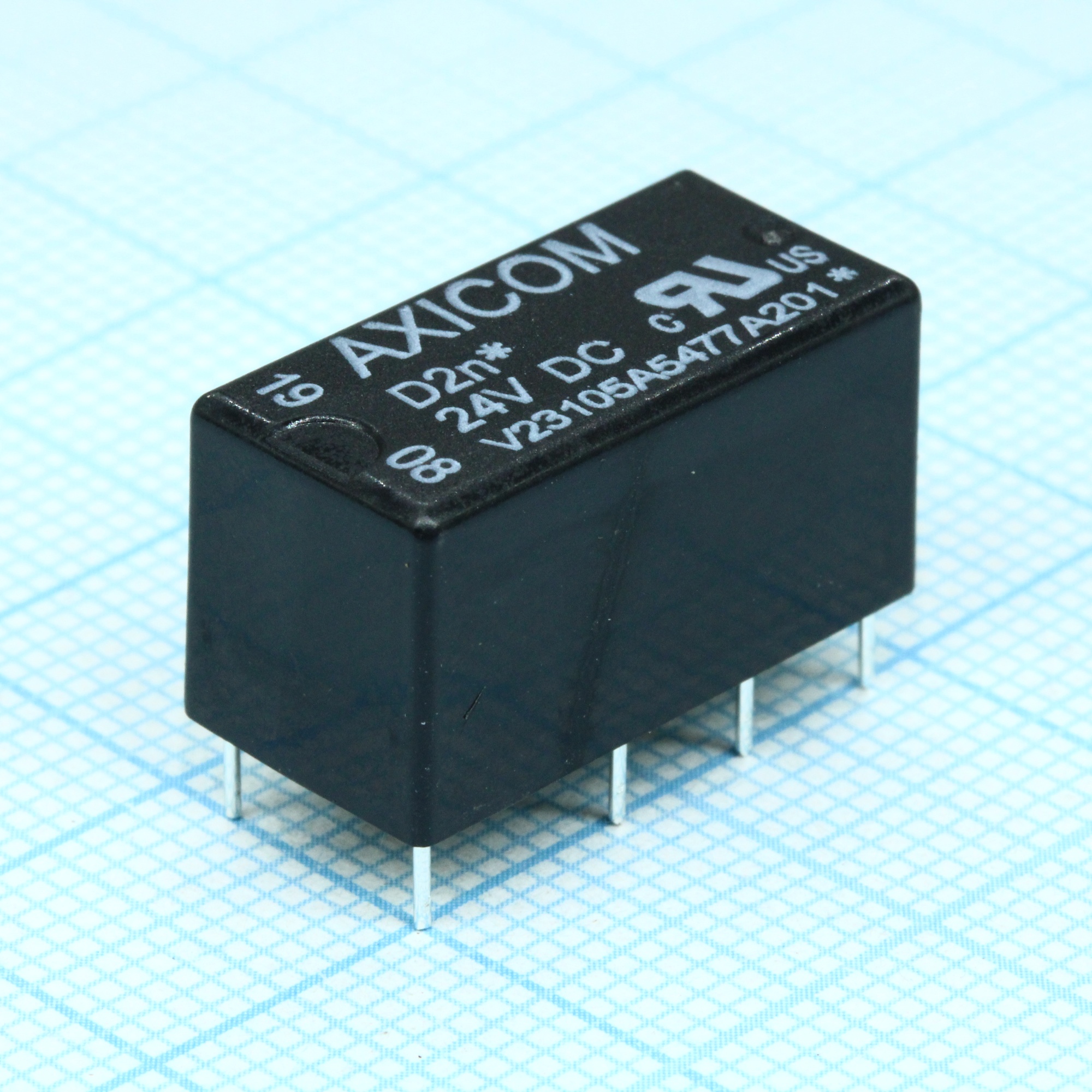 1-1393793-4 - Сигнальное реле, DPDT, 24 В DC, 3 А, Серия D2n/V23105, Сквозное Отверстие, Без Защелки