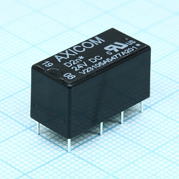 1-1393793-4 - Сигнальное реле, DPDT, 24 В DC, 3 А, Серия D2n/V23105, Сквозное Отверстие, Без Защелки