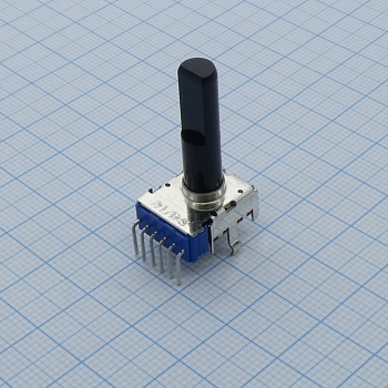 RK12L123000E - Dual-unit, Vertical, Flat shift 30mm, With detent, 50K, 1B, For tone