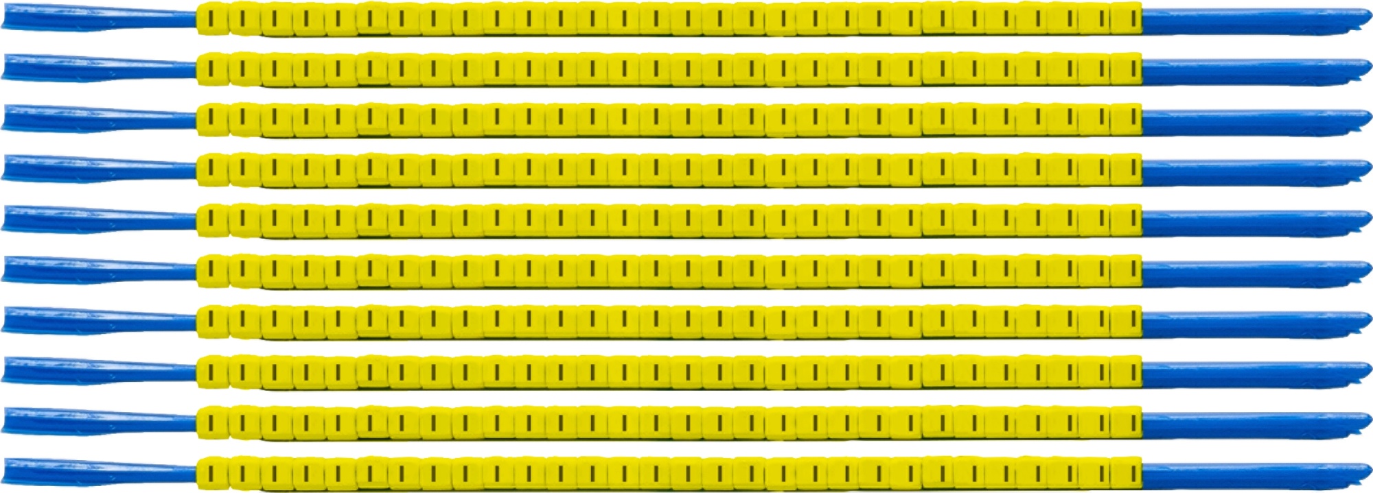 brd333018 - SCNG-07-I клипсы жёлтые, 300шт/упак, для провода 1,9-2,4мм диаметра, легенда I