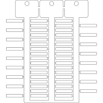 brdSA4223 - Жесткая вставка для контейнеров Ademark, белая, размер: 4х23мм, 1020шт/упак.