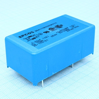 B84110A0000A010 - Сетевой фильтр 2x1A/250V, 2х10 мГн, 0.22 мкФ (X2), 2х4700 пФ (Y2), 56х30x23 мм, монтаж в плату