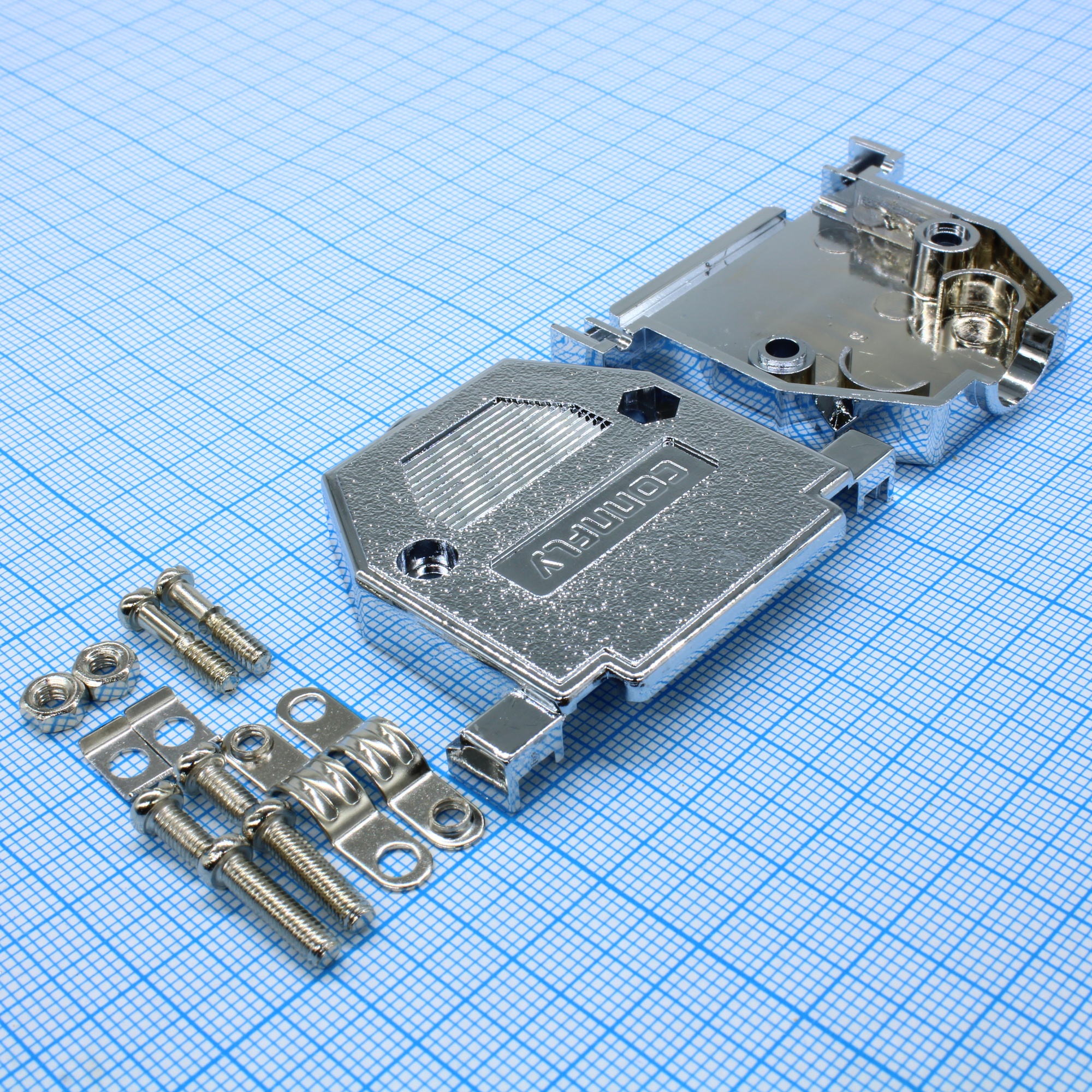 DS1046-25C1S1 - Кожух для разъема D-Sub 25pin, металлизированный