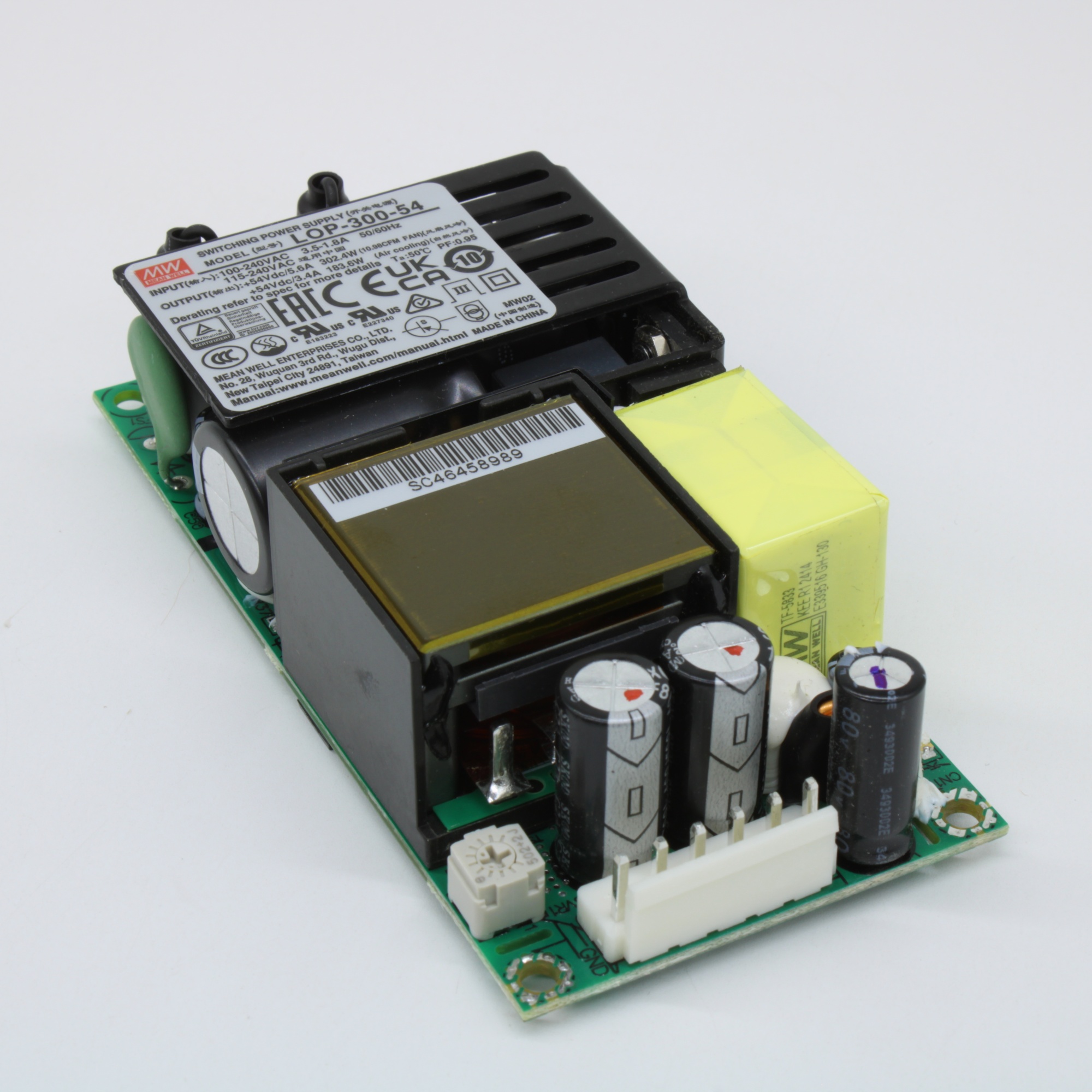 LOP-300-54 - Преобразователь АC/DC открытого исполнения 300 Вт выход 54 В/5.6 А