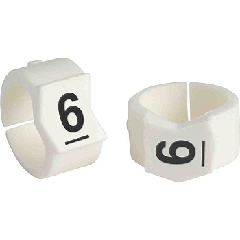 brd133606 - SCN-45-6 клипсы белые, 50шт/упак, для провода 11,2-15,0мм диаметра, легенда 6