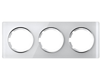 Рамка 3-м Garda горизонт. стеклянная бел. 2E52301300 2234926