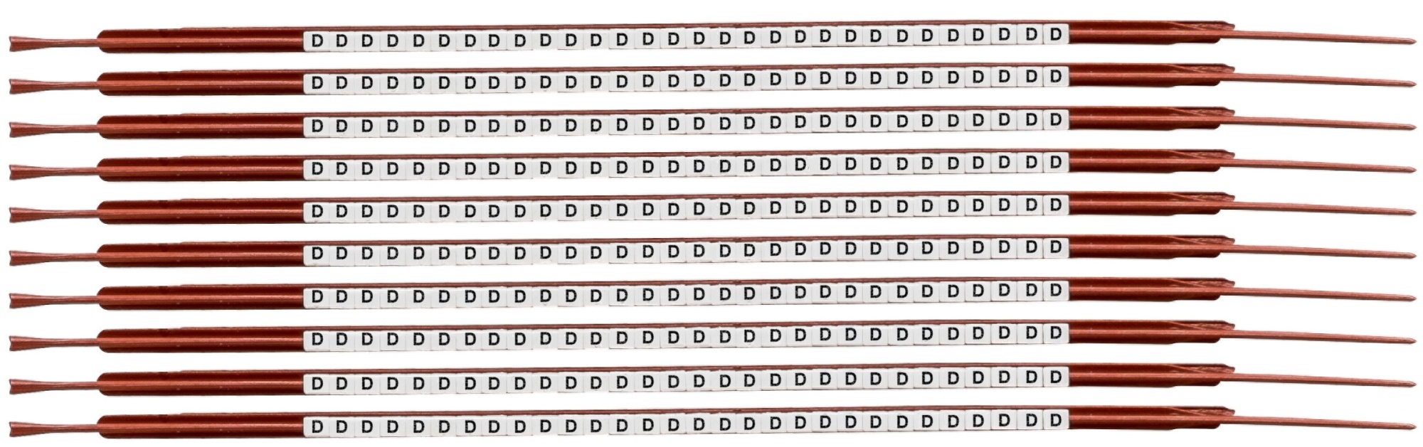 brd132963 - SCN-03-D клипсы белые, 300шт/упак, для провода 1-1.3мм диаметра, легенда D