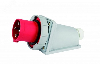 Вилка стационарная 3Р+РЕ 63А 380В IP67 ВС-103 26169DEK