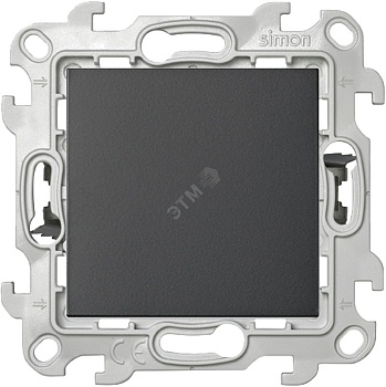 Переключатель проходной 1-кл. 1п 2мод. СП 24 10А IP20 Push&Go механизм графит 2420251-038