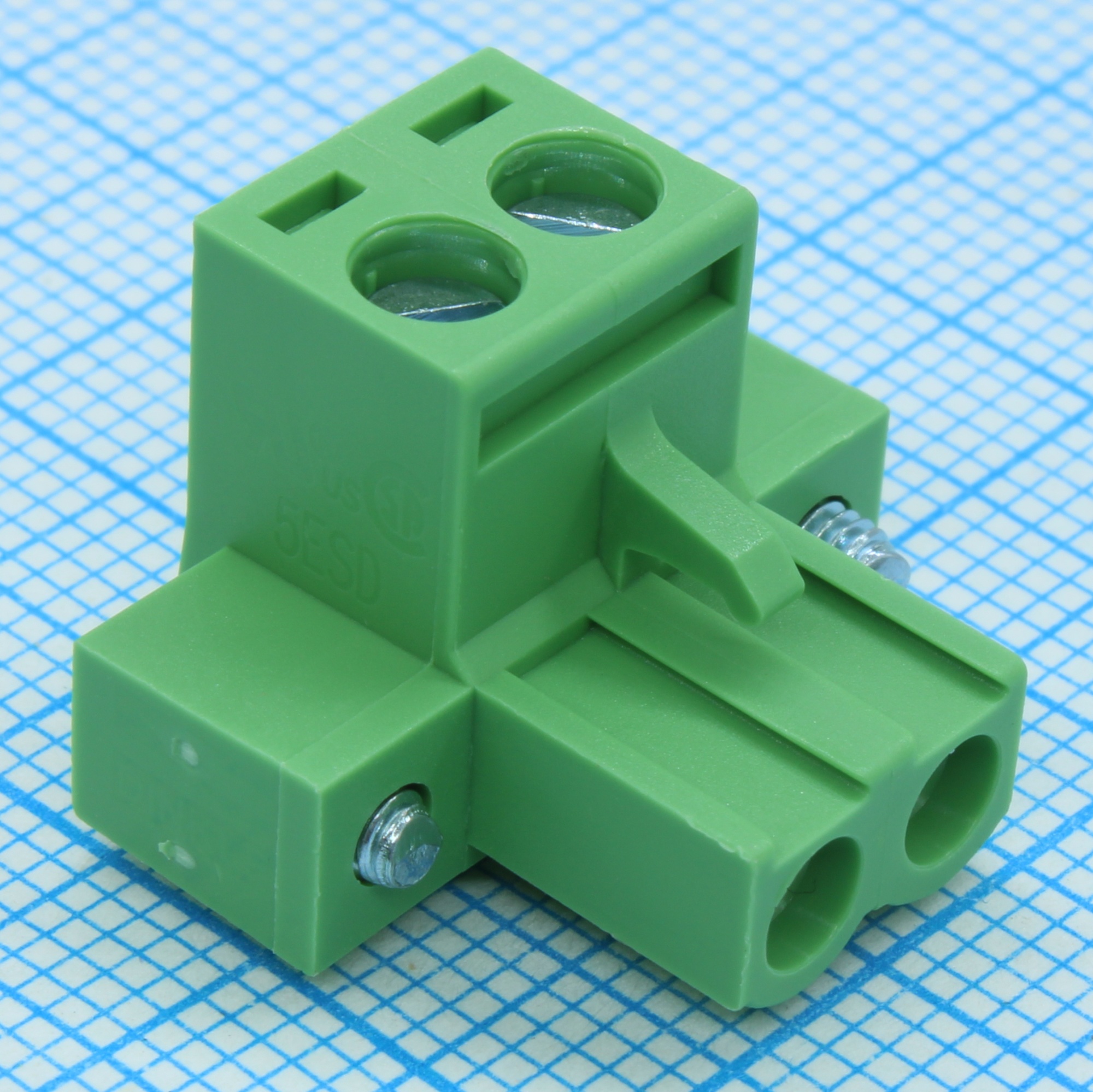 5ESDVM-02P - Винтовой соединительный штекер подключаемый 2 контакт(ов) шаг 5.00 мм 300В 15А