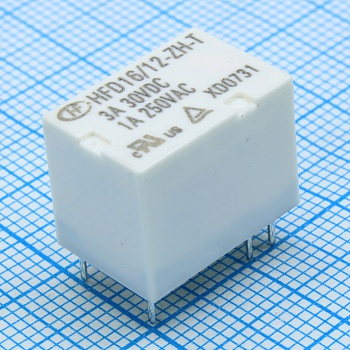 HFD16/12-ZH-T - Сверхминиатюрное сигнальное реле 3А одна контактная группа-два направления катушка 12В 0.2Вт