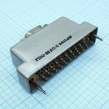 РП10-30 ЛП О вилка с/к - Соединитель  низкочастотный, прямоугольный, внутреннего монтажа