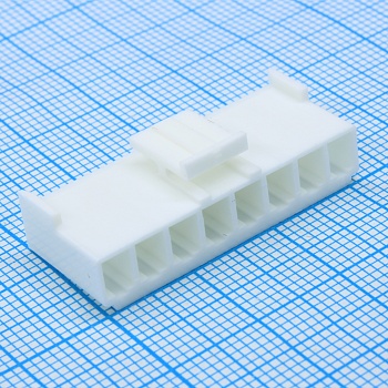 I-DS1073-SCW008 - Корпус разъема однорядный (розетка) на кабель 8 контактов шаг 3.96мм