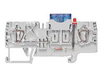 Клемма предохран. WKFN 4 FSI LED 24 - Предохранительная клемма, с LED 24V, тип фиксации провода: пружинный, номинальное сечение: 4 мм кв., 24V, ширина: 6 мм, цвет: серый, тип монтажа: DIN 35