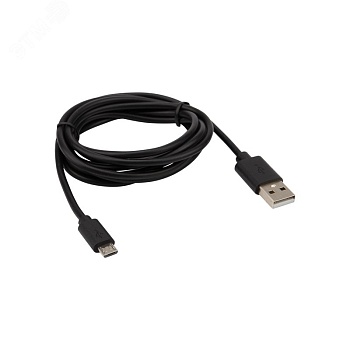 Шнур USB (шт.micro USB - шт. USB A) - 1.8 метра, черный