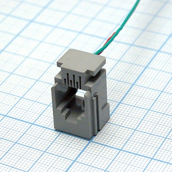 TJ6P2C розетка с проводом  108-623 P - TJ6P2C розетка с проводом