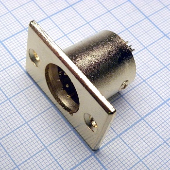 CANNON 21 7M - Аудио разъём XLR - вилка приборная, 7 контактов, цвет - золотистый