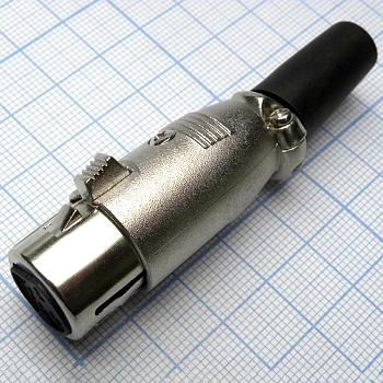 CANNON 67 7F - Аудио разъём XLR - розетка кабельная, 7 контактов, цвет - серебристый