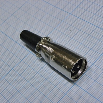 CANNON 66 3M - Аудио разъём XLR - вилка кабельная, 3 контакта, цвет - серебристый