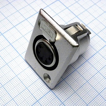 CANNON 22 5F - Аудио разъём XLR - розетка приборная, 5 контактов, цвет - серебристый