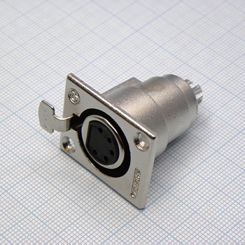 CANNON 28 5F - Аудио разъём XLR - розетка приборная, 5 контактов, цвет - серебристый