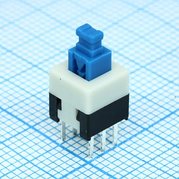 PSW-3 с/ф - Кнопочный переключатель с фиксацией 7.0х7.0мм, 0.3А 30В 6pin
