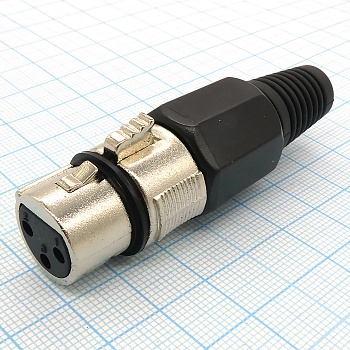 CANNON 79B 3F - Аудио разъём XLR - розетка кабельная, 3 контакта, цвет - чёрный