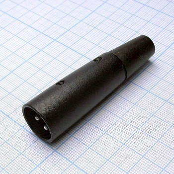 CANNON 50 3M - Аудио разъём XLR - вилка кабельная, 3 контакта, цвет - чёрный