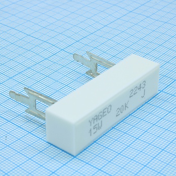 SQZ15AJB-20K - Резистор керамический цементный аксиальный (SQZ) 15Вт 20кОм ±5%