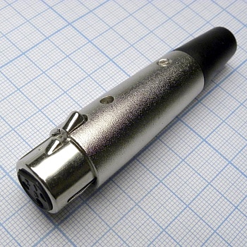 CANNON 49 3F - Аудио разъём XLR - розетка кабельная, 3 контакта, цвет - серебристый