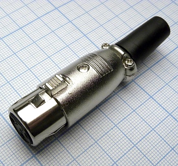 CANNON 67 3F - Аудио разъём XLR - розетка кабельная, 3 контакта, цвет - серебристый